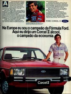 ayrton senna anuncio coche ford corcel