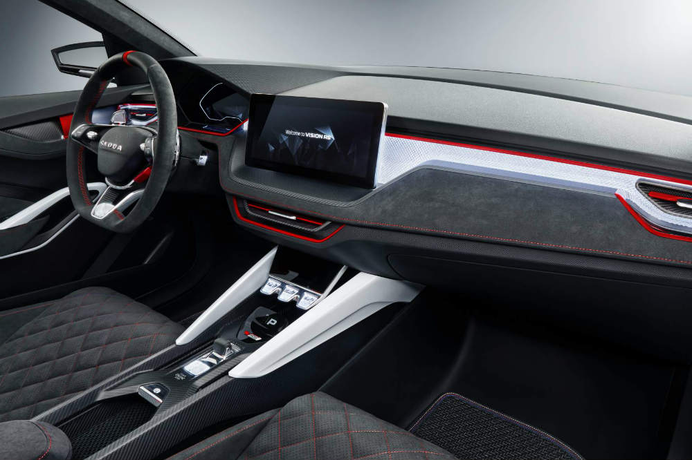 interior del Skoda Vision RS