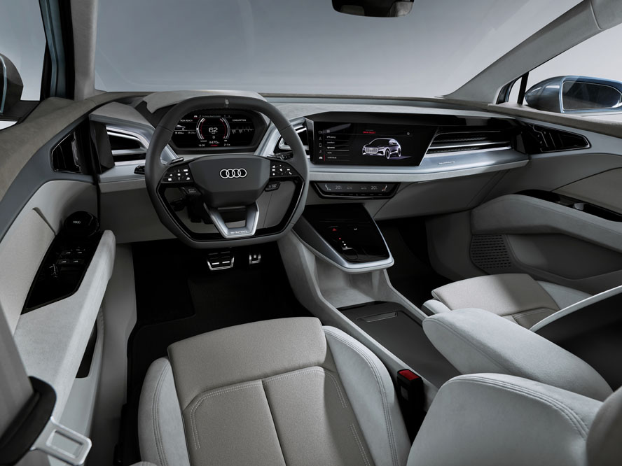 interior del Audi Q4 e-tron