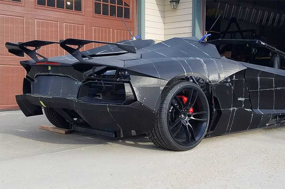 lamborghini aventador impresora 3d trasera