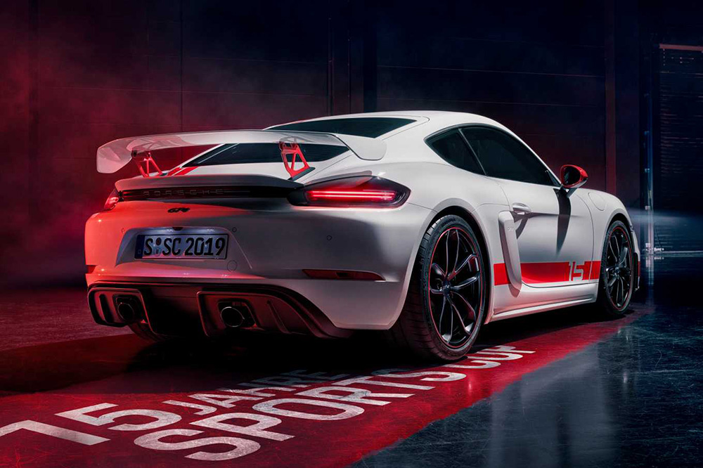 Porsche 718 Cayman GT4 Sport Cup Edition trasera
