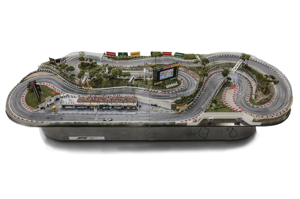 circuito de f1 de juguete panorámica