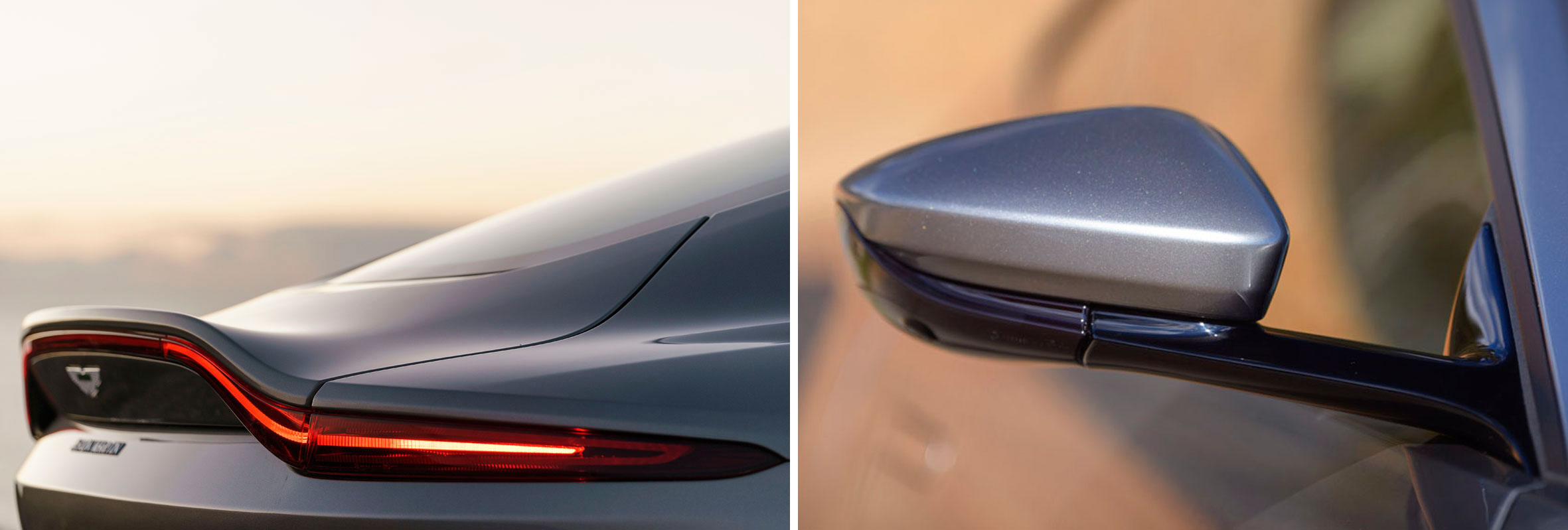 Alerón y retrovisor del Aston Martin Vantage V8