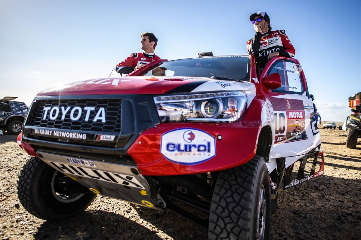Fernando Alonso y Marc Coma Dakar 2020