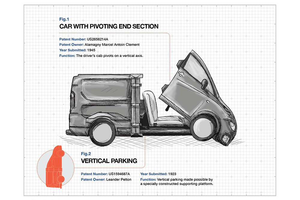 patentes más locas de coches