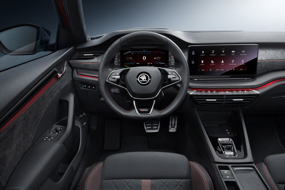 interior del Skoda Octavia RS iV