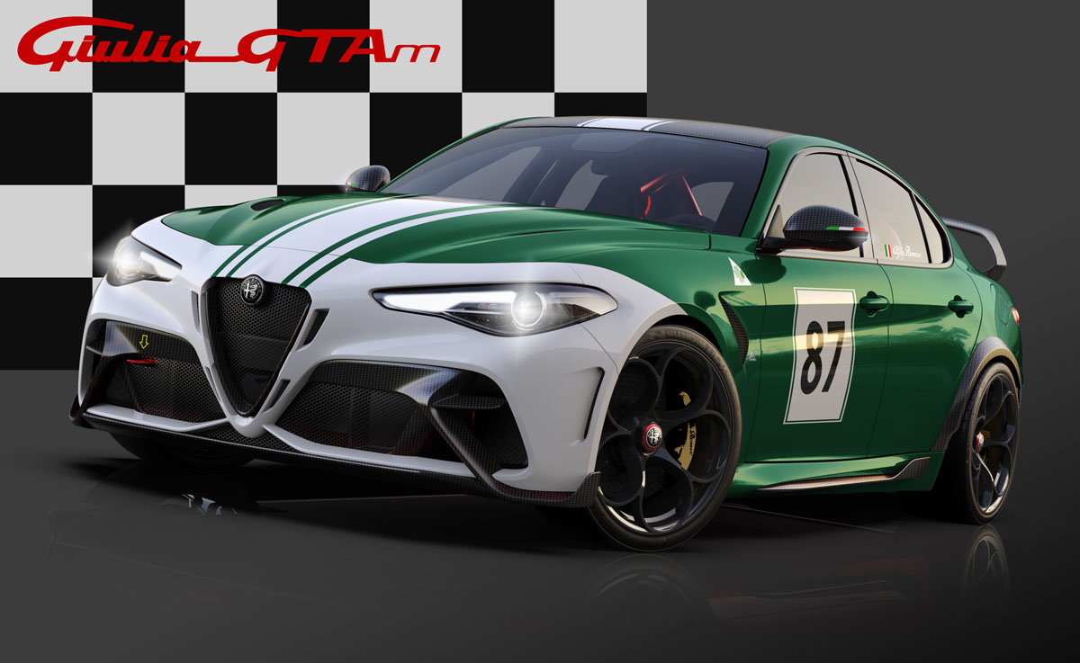 decoraciones históricas Alfa Giulia GTA - verde y blanco