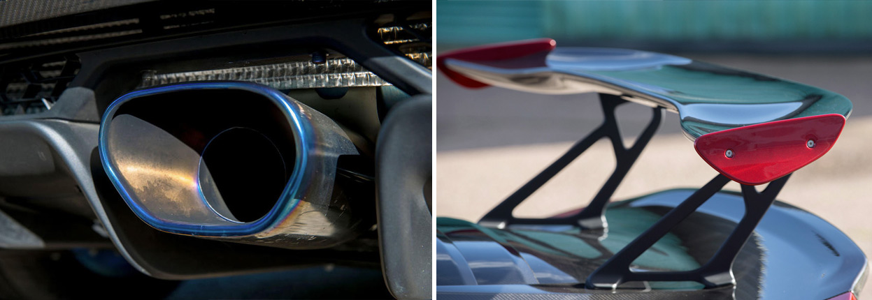 tubo de escape titanio y alerón Lotus Evora GT430