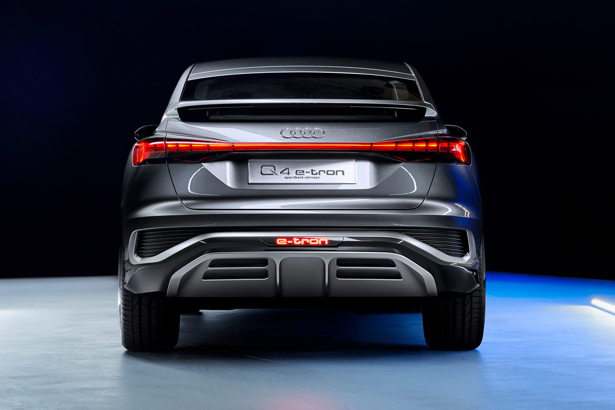 trasera del Audi Q4 Sportback e-tron concept