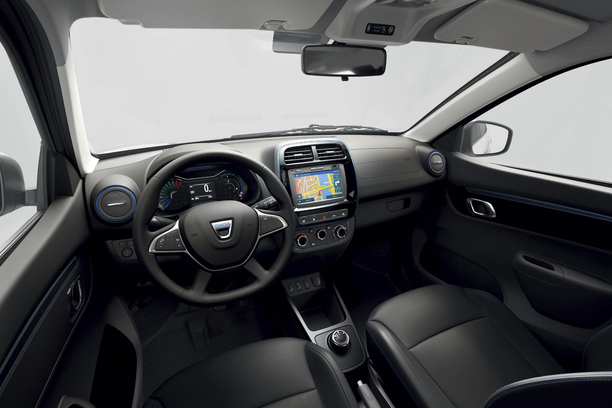 interior del Dacia Spring Electric