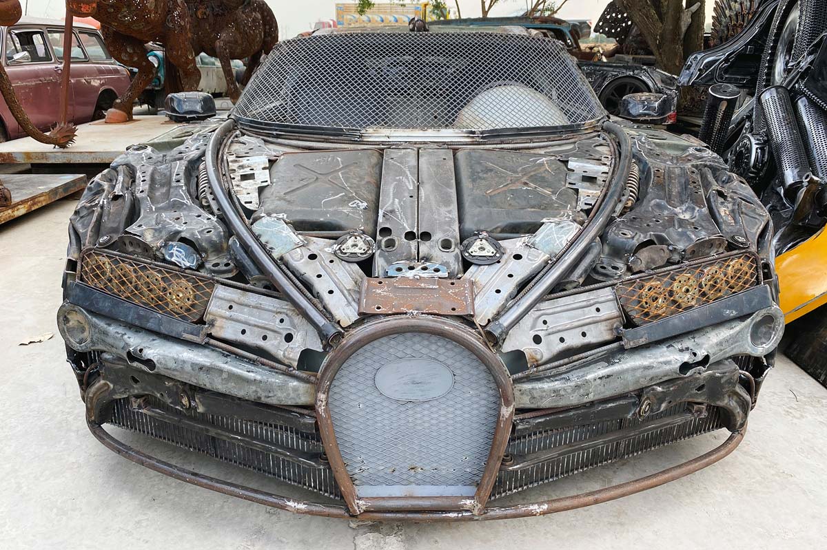 bugatti chiron chatarra frontal bugatti chiron chatarra delantera