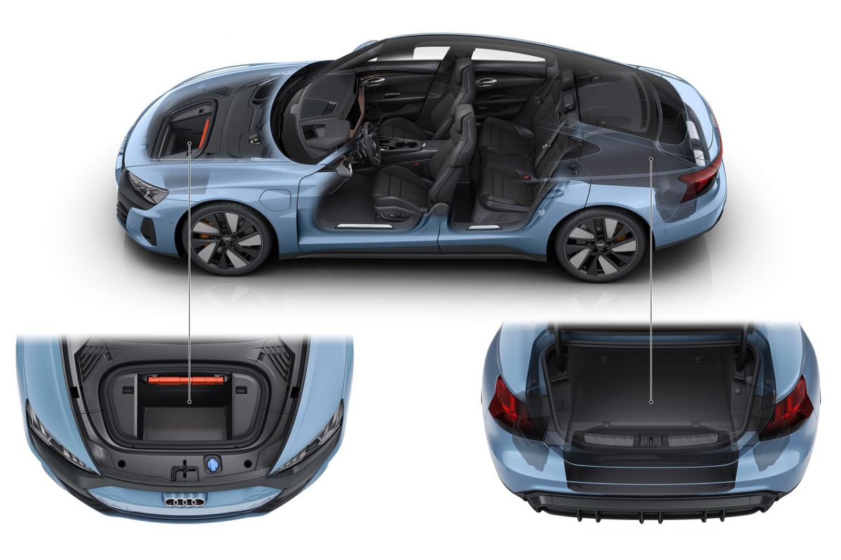 medidas Audi e-tron GT Porsche Taycan