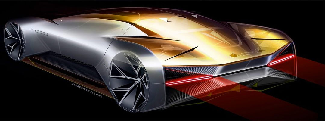 boceto Chevrolet Corvette C8