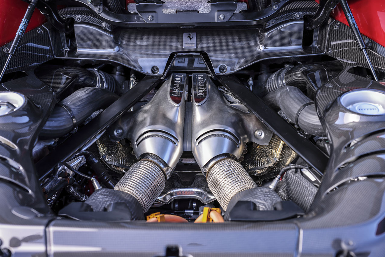 motor V6 del Ferrari 296 GTB