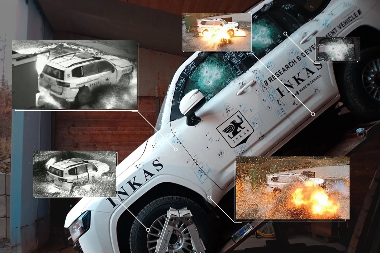 pruebas explosivos balistica toyota land cruiser 300 blindado pruebas explosivos balistica toyota land cruiser 300 blindado